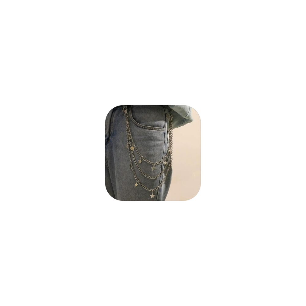 9495 Jean Chain Belt For Men&women, Pocket Goth Punk